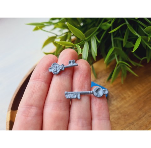 Silicone mold, Key, 2 elements, ~ 0.7-2.9 cm, H:0.2 cm