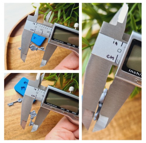 Silicone mold, Key, 2 elements, ~ 0.7-2.9 cm, H:0.2 cm