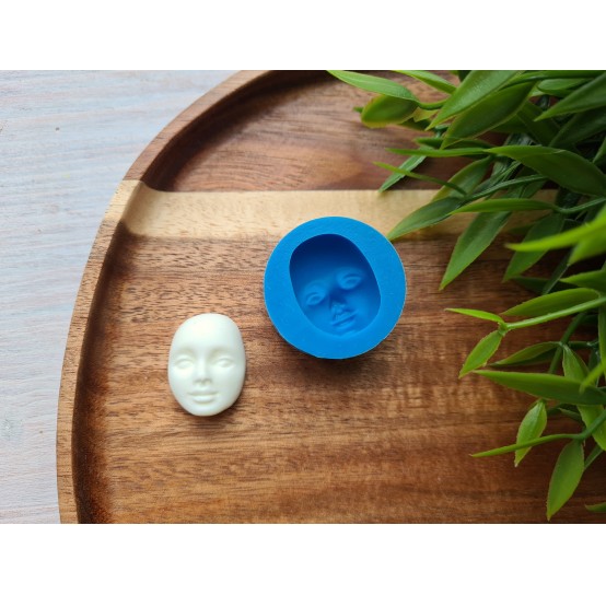 Silicone mold, Doll face, style 1, ~ 1.9*2.5 cm, H:1.1 cm