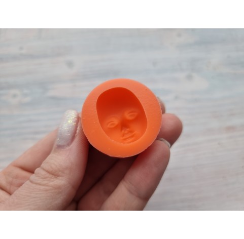 Silicone mold, Doll face, style 1, ~ 1.9*2.5 cm, H:1.1 cm