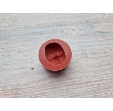 Silicone mold, Doll face, style 1, ~ 1.9*2.5 cm, H:1.1 cm