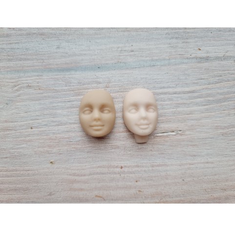 Silicone mold, Doll face, style 1, ~ 1.9*2.5 cm, H:1.1 cm