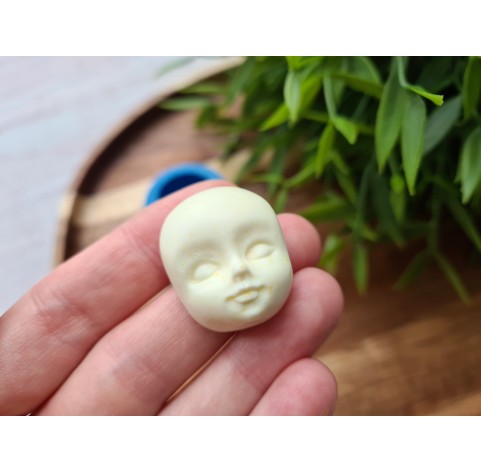 Silicone mold, Doll face, style 3, ~ 2.3*2.8 cm, H:1.3 cm