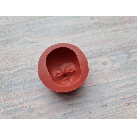 Silicone mold, Doll face, style 3, ~ 2.3*2.8 cm, H:1.3 cm