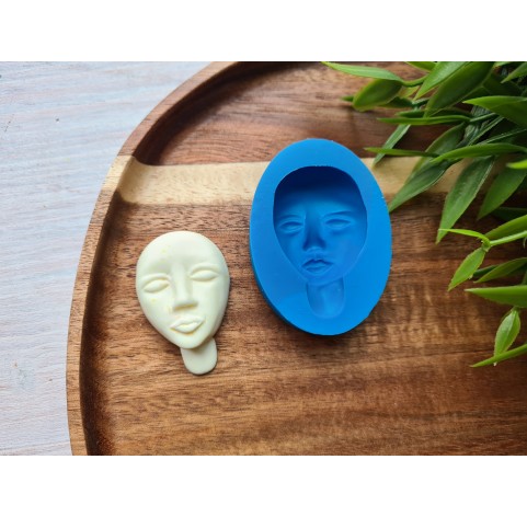 Silicone mold, Doll face, style 4, ~ 2.7*4.2 cm, H:1.4 cm