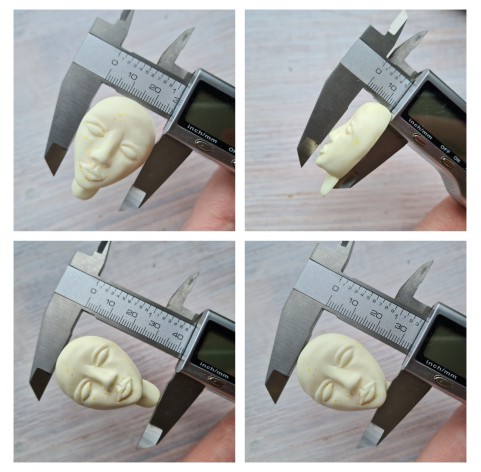 Silicone mold, Doll face, style 4, ~ 2.7*4.2 cm, H:1.4 cm