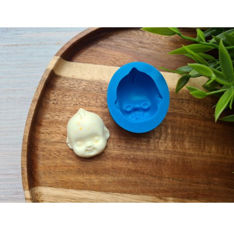 Silicone mold, Doll face, style 6, ~ 3.2*3.7 cm, H:1.7 cm