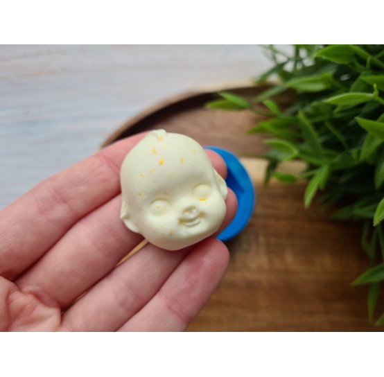 Silicone mold, Doll face, style 6, ~ 3.2*3.7 cm, H:1.7 cm