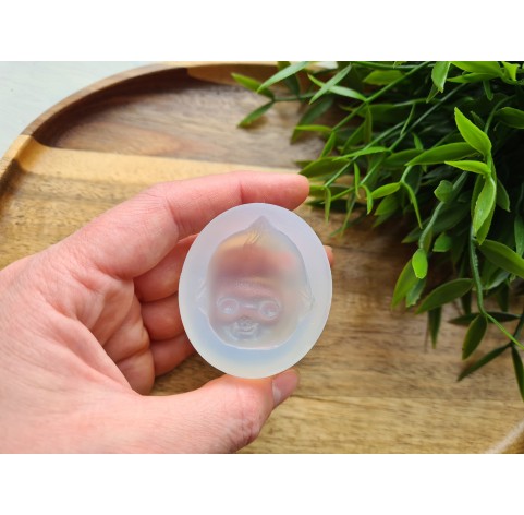 Silicone mold, Doll face, style 6, ~ 3.2*3.7 cm, H:1.7 cm