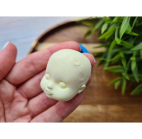 Silicone mold, Doll face, style 7, Nr. 1, ~ 3.1*3.6 cm, H:2.1 cm