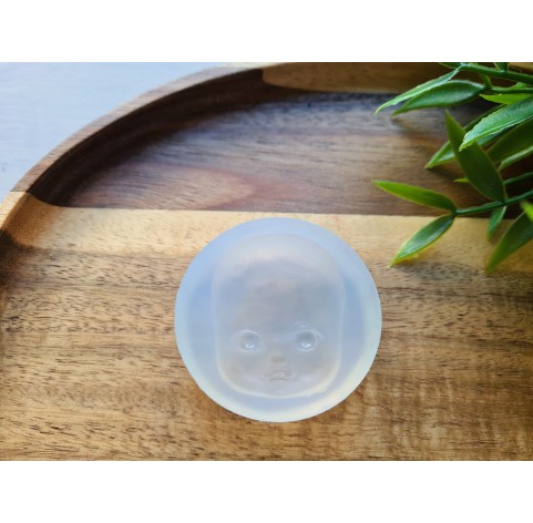 Silicone mold, Doll face, style 7, Nr. 1, ~ 3.1*3.6 cm, H:2.1 cm