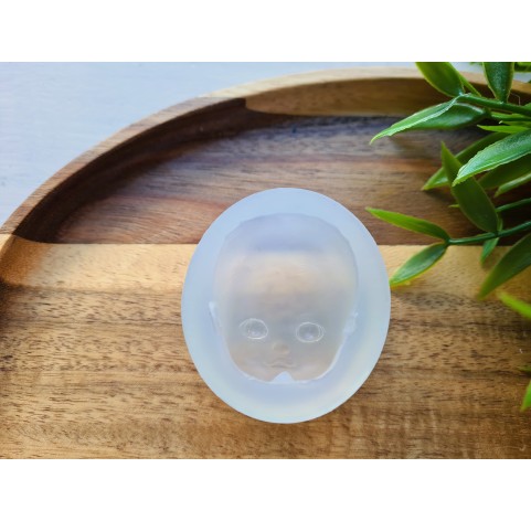 Silicone mold, Doll face, style 7, Nr. 1, ~ 3.1*3.6 cm, H:2.1 cm