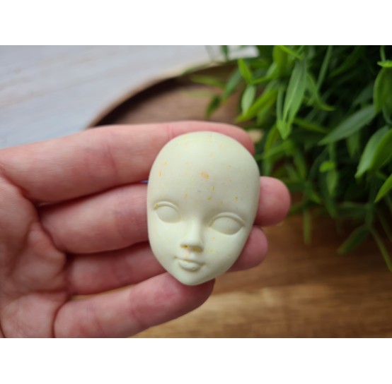 Silicone mold, Doll face, style 8, ~ 3*4.1 cm, H:1.4 cm