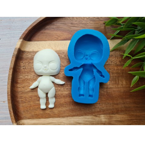 Silicone mold, Doll, ~ 4.3*7.4 cm, H:1.1 cm