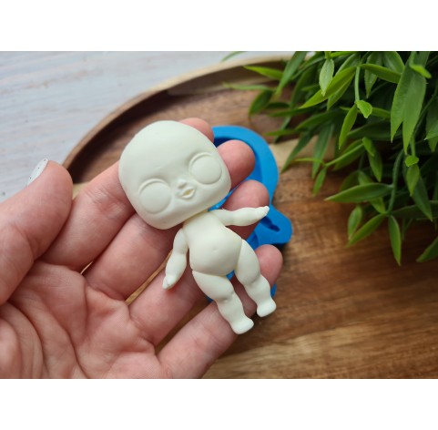 Silicone mold, Doll, ~ 4.3*7.4 cm, H:1.1 cm