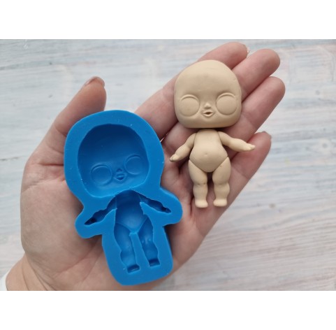 Silicone mold, Doll, ~ 4.3*7.4 cm, H:1.1 cm