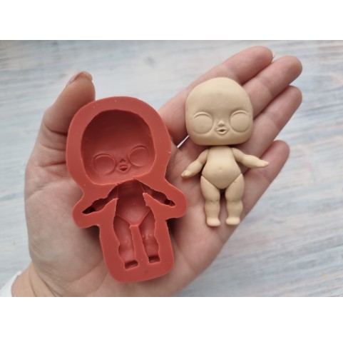 Silicone mold, Doll, ~ 4.3*7.4 cm, H:1.1 cm