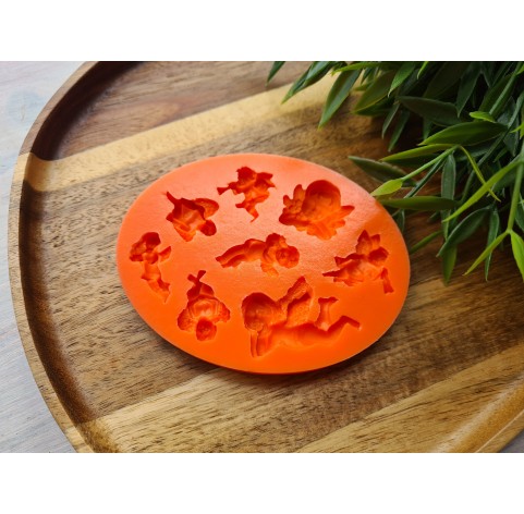 Silicone mold, Angel, style 5, 8 elements, ~ 2.3-3.8*1.4-2.5 cm, H:0.5-0.8 cm