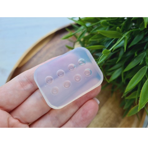 Silicone mold, Eyes, mini, 8 elements, ~ Ø 0.5 cm, H:0.2 cm