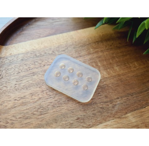 Silicone mold, Eyes, mini, 8 elements, ~ Ø 0.5 cm, H:0.2 cm