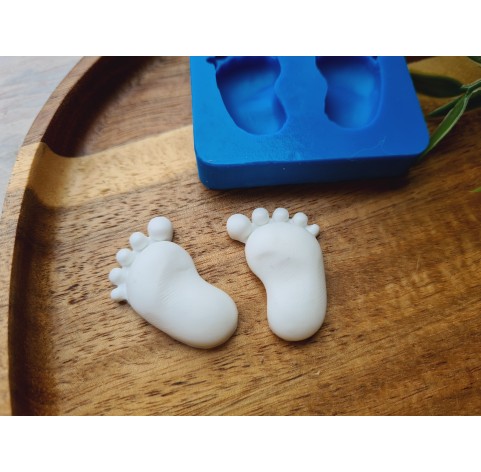 Silicone mold, Feet, 2 elements, ~ 1.9*3 cm, H:0.7 cm