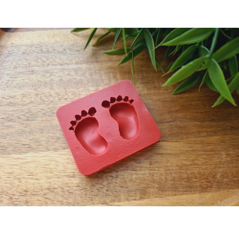 Silicone mold, Feet, 2 elements, ~ 1.9*3 cm, H:0.7 cm
