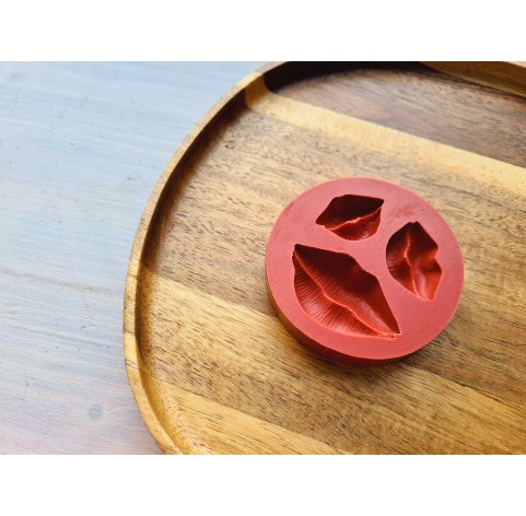 Silicone molds, Lips, style 2, 3 elements, ~ 2.7-4.6*1.9-2.7 cm, H:0.9-1.2 cm