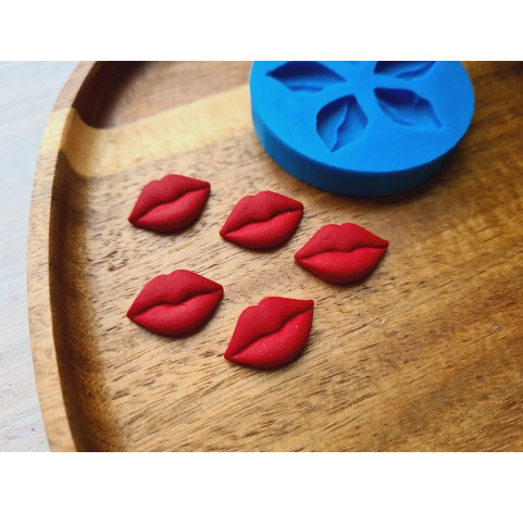 Silicone molds, Lips, style 3, 5 elements, ~ 1.1*1.8 cm, H:0.4 cm