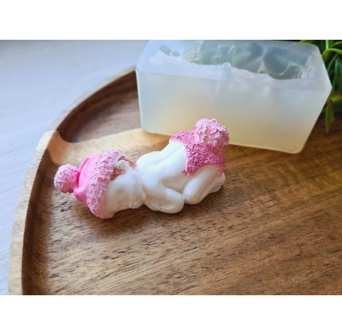 Silicone mold, Baby in clothes, style 2, 2D, ~ 2.9*6.2 cm, H:2.5 cm