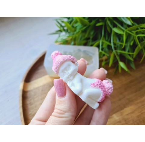 Silicone mold, Baby in clothes, style 2, 2D, ~ 2.9*6.2 cm, H:2.5 cm