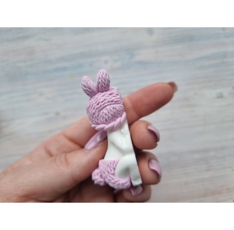 Silicone mold, Baby in clothes, style 3, 2D, ~ 2.8*6.5 cm, H:2.6 cm