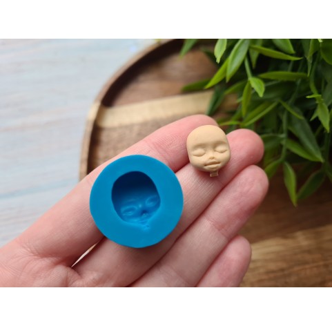 Silicone mold, Doll face, style 9, ~ 1.3*1.6 cm, H:0.8 cm