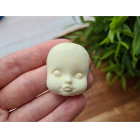 Silicone mold, Doll face, style 7, Nr. 2, ~ 2.8*3.5 cm, H:1.2 cm