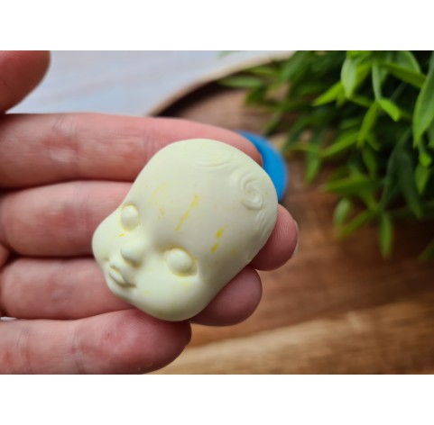 Silicone mold, Doll face, style 7, Nr. 2, ~ 2.8*3.5 cm, H:1.2 cm