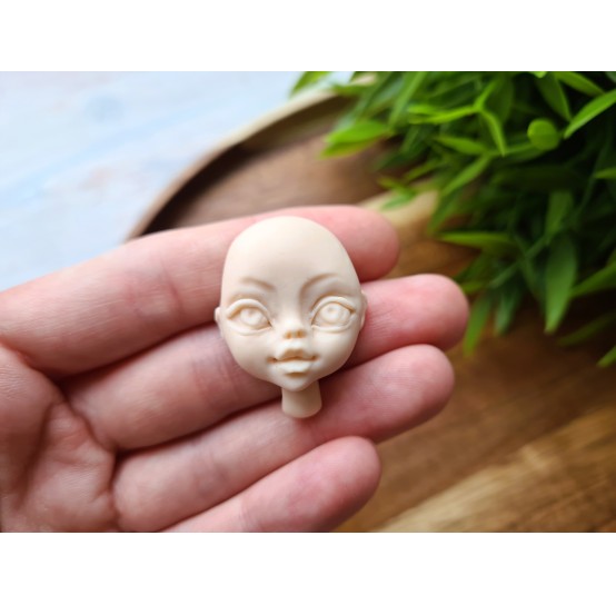 Silicone mold, Doll face, style 10, ~ 2.5*3.2 cm, H:1.1 cm