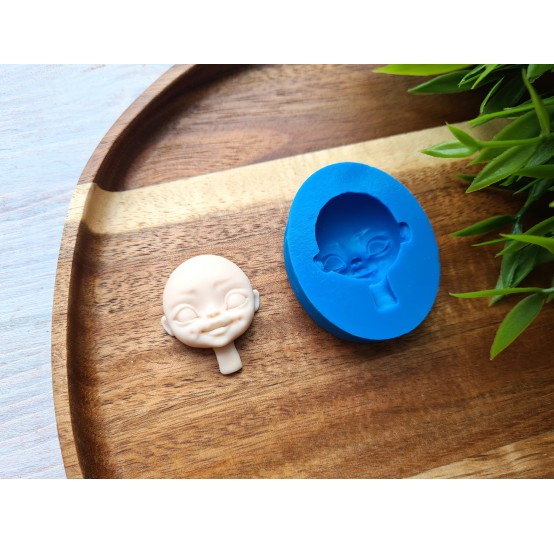 Silicone mold, Doll face, style 12, ~ 2.8*3.3 cm, H:1.1 cm