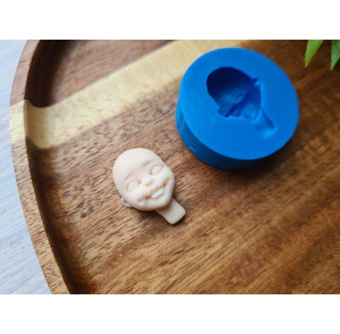 Silicone mold, Doll face, style 13, ~ 1.6*2.5 cm, H:1 cm