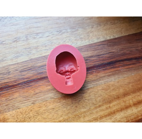 Silicone mold, Doll face, style 14, ~ 2.2*3.1 cm, H:1.1 cm
