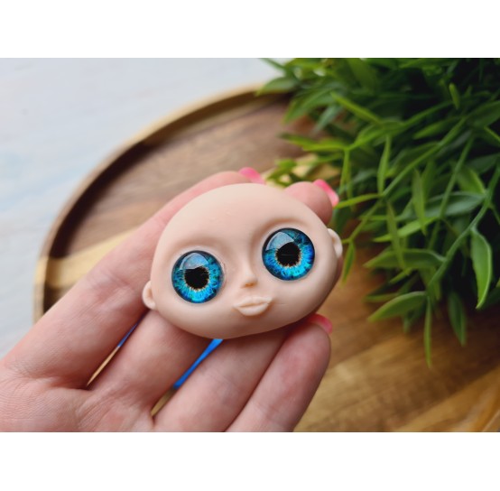 Silicone mold, Doll face, style 16, ~ 3.6*5 cm, H:1.3 cm