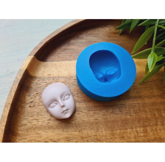 Silicone mold, Doll face, style 17, ~ 2.8*2 cm, H:1.2 cm