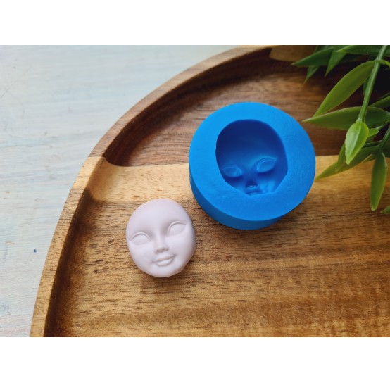 Silicone mold, Doll face, style 18, ~ 2.7*2.1 cm, H:1.3 cm