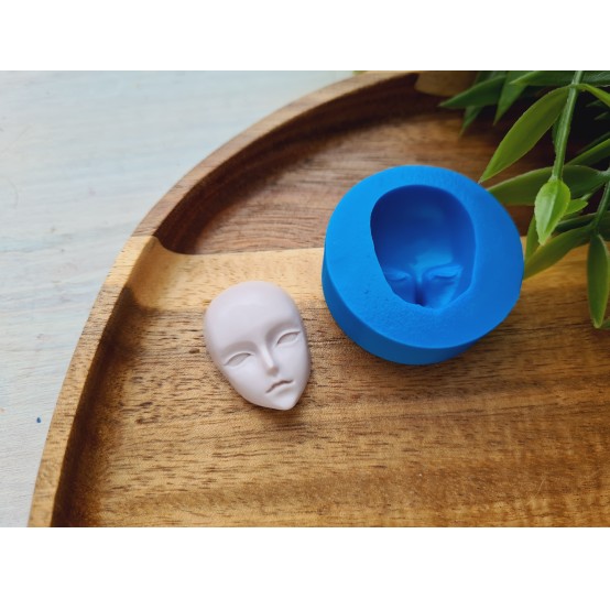 Silicone mold, Doll face, style 19, ~ 2.9*2 cm, H:1.1 cm