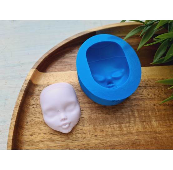 Silicone mold, Doll face, style 20, ~ 3.3*4.7 cm, H:1.7 cm