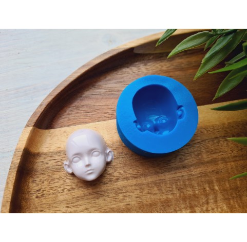 Silicone mold, Doll face, style 21, ~ 2.6*3 cm, H:1.5 cm