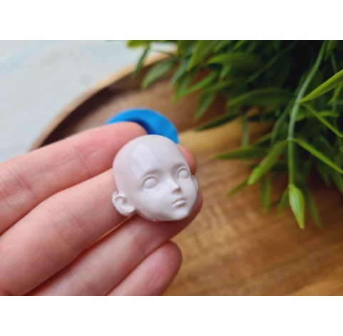 Silicone mold, Doll face, style 21, ~ 2.6*3 cm, H:1.5 cm