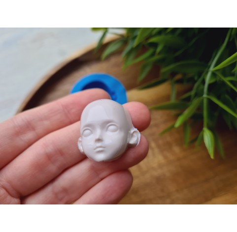 Silicone mold, Doll face, style 21, ~ 2.6*3 cm, H:1.5 cm