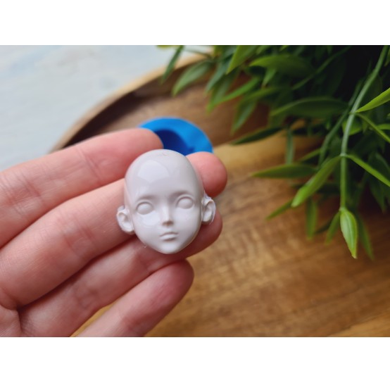 Silicone mold, Doll face, style 21, ~ 2.6*3 cm, H:1.5 cm