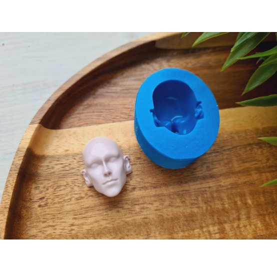 Silicone mold, Doll face, style 22, ~ 2.2*3.1 cm, H:1.6 cm