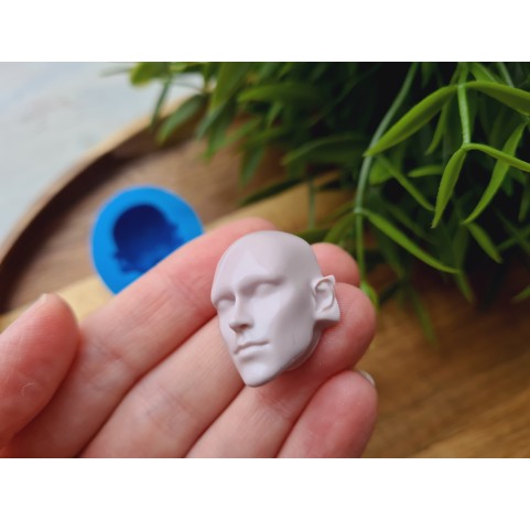 Silicone mold, Doll face, style 22, ~ 2.2*3.1 cm, H:1.6 cm