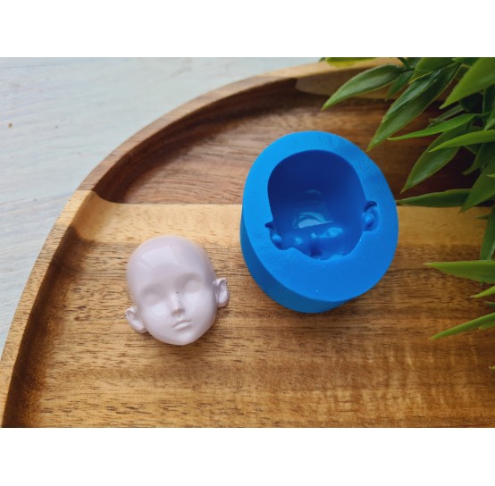 Silicone mold, Doll face, style 23, ~ 2.9*3.4 cm, H:1.7 cm